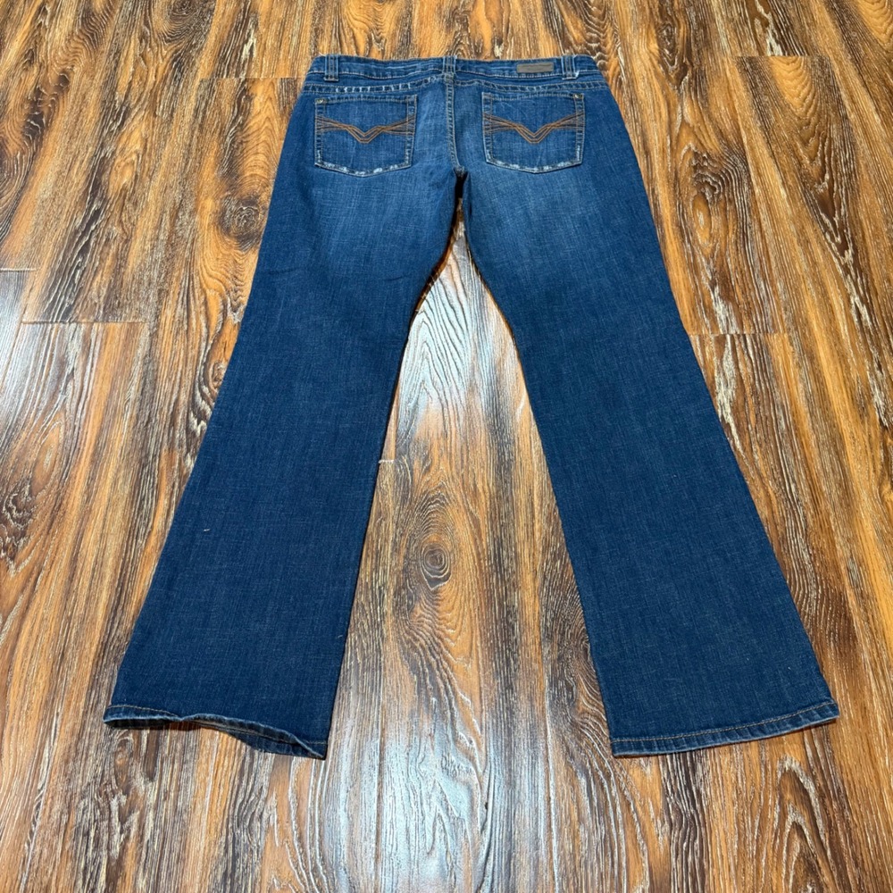 Harley-Davidson 14 Bootcut Jeans Womens Blue Dark Wash Embroidered Biker Denim